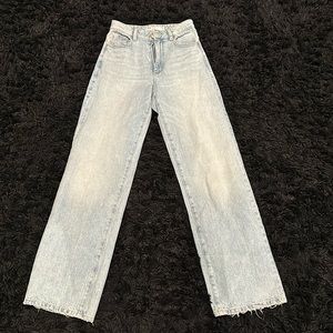 Garage Wide-Leg, Light Washed Jeans